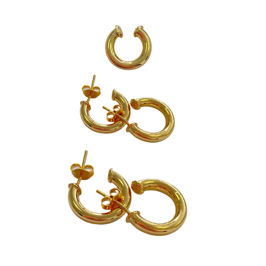Duo Flat Ringlets with Ear Cuff
