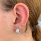 Micro-studded White Zirconia Earrings